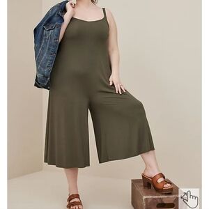 🆕️🍁🍂OLIVE SUPER SOFT CULOTTE JUMPSUIT🍂🍁
